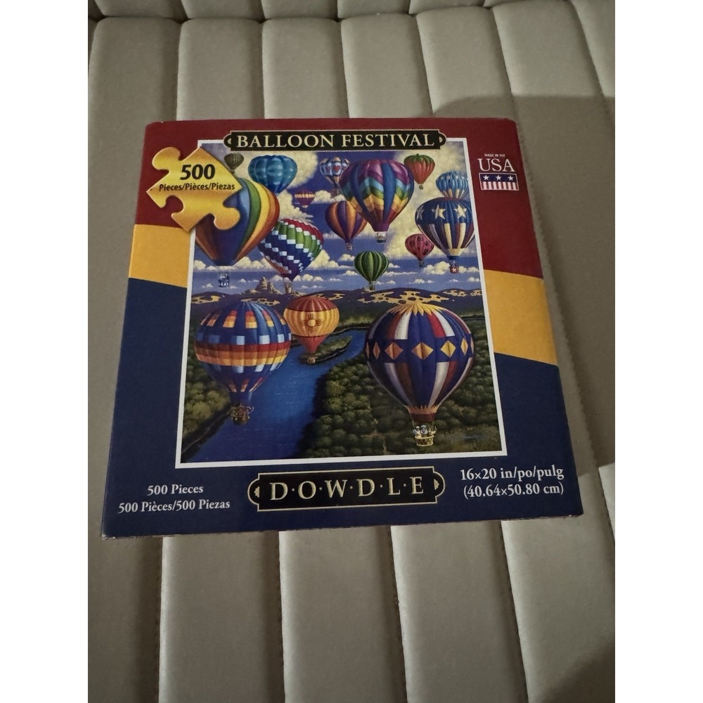 Dowdle Jigsaw Puzzle 500 Piece "Balloon Festival"  Hot Air Balloons